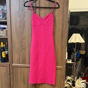 Babaton Vibrant Pink Midi Dress